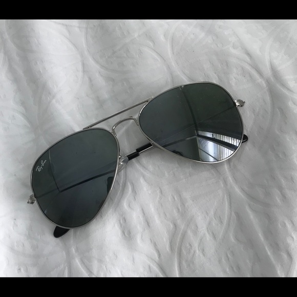 Ray-Ban Silver Mirrored Aviator Metal Sunglasses main image 2